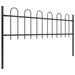vidaXL || vidaXL Garden Fence with Hoop Top Steel 33.5ft Black 277643
