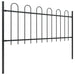 vidaXL || vidaXL Garden Fence with Hoop Top Steel 39ft Black 277653