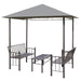 vidaXL || vidaXL Garden Pavilion with Table and Benches 8.2'x4.9'x7.8' Anthracite