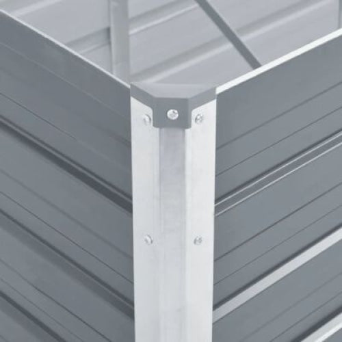 vidaXL || vidaXL Garden Raised Bed Galvanized Steel 94.5"x31.5"x31.3" Gray