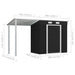 vidaXL || vidaXL Garden Shed with Extended Roof Anthracite 136.2"x47.6"x71.3" Steel 144034