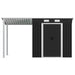 vidaXL || vidaXL Garden Shed with Extended Roof Anthracite 136.2"x47.6"x71.3" Steel 144034