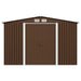 vidaXL || vidaXL Garden Storage Shed Brown 101.2"x80.7"x70.1" Steel 47031