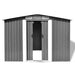 vidaXL || vidaXL Garden Storage Shed Gray Metal 101.2"x80.7"x70.1" 42907