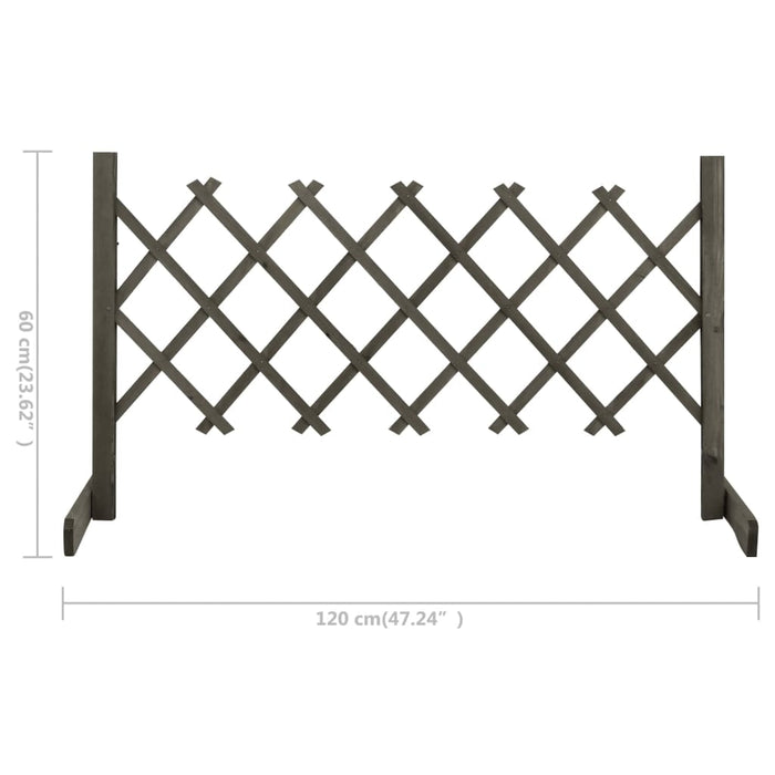 vidaXL || vidaXL Garden Trellis Fence Gray 47.2"x23.6" Solid Firwood 314823
