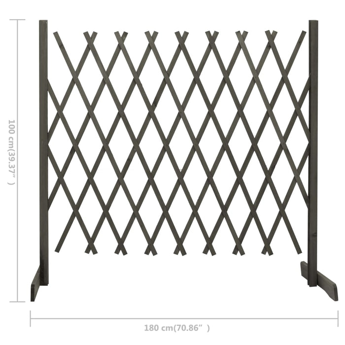 vidaXL || vidaXL Garden Trellis Fence Gray 70.9"x39.4" Solid Firwood 314829