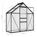 vidaXL || vidaXL Greenhouse Anthracite Aluminum 14.3 sq. ft 312064