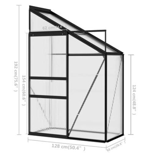 vidaXL || vidaXL Greenhouse Anthracite Aluminum 48.7 ft²
