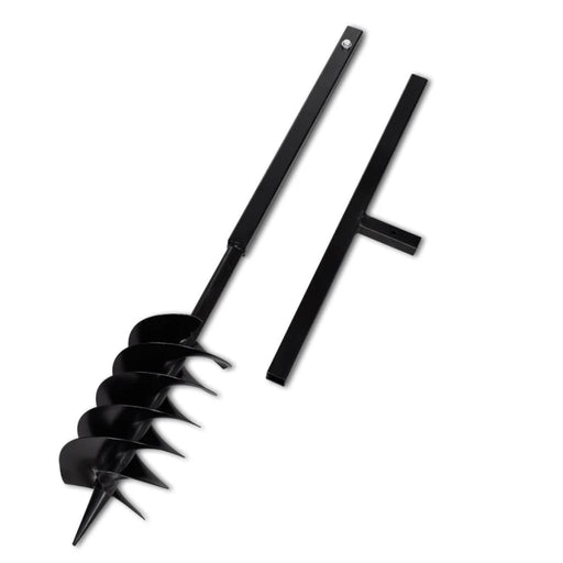 vidaXL || vidaXL Ground Drill Handle Auger Bit 5.91" Black Three Spirals Steel 141026