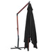 vidaXL || vidaXL Hanging Parasol with Wooden Pole 157.5"x118.1" Black 47122