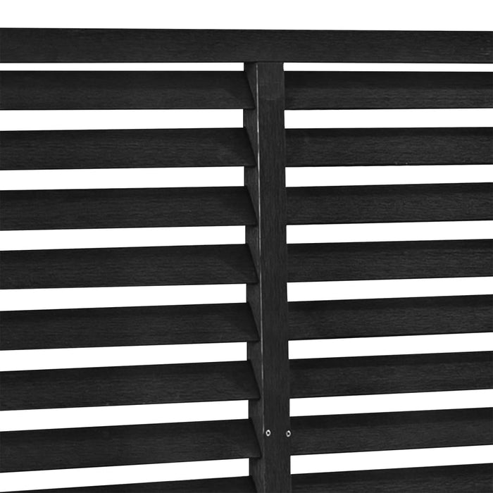 vidaXL || vidaXL Louver Fence WPC 70.9"x70.9" Black