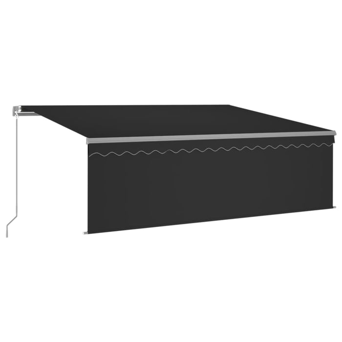 vidaXL || vidaXL Manual Retractable Awning with Blind 13.1'x9.8' Anthracite