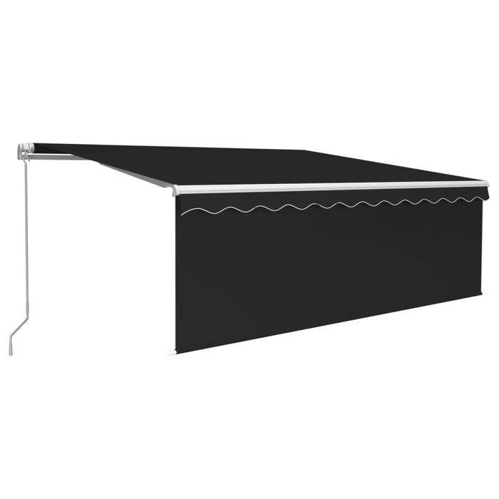 vidaXL || vidaXL Manual Retractable Awning with Blind 13.1'x9.8' Anthracite