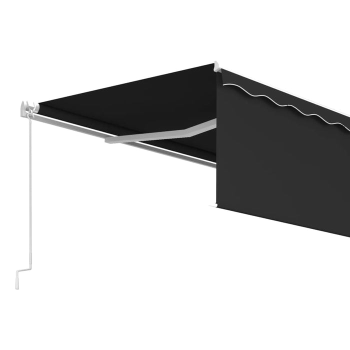 vidaXL || vidaXL Manual Retractable Awning with Blind 16.4'x9.8' Anthracite