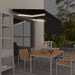 vidaXL || vidaXL Manual Retractable Awning with Blind&LED 9.8'x8.2' Anthracite