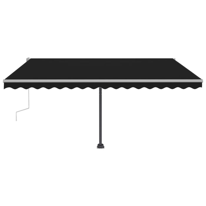 vidaXL || vidaXL Manual Retractable Awning with LED 157.5"x118.1" Anthracite