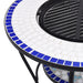 vidaXL || vidaXL Mosaic Fire Pit Table Blue and White 26.8" Ceramic 46724