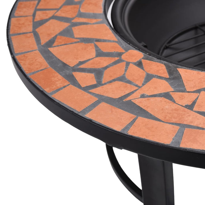vidaXL || vidaXL Mosaic Fire Pit Terracotta 26.8" Ceramic 46719