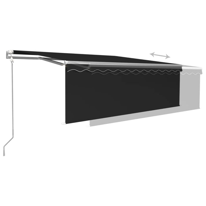 vidaXL || vidaXL Motorized Retractable Awning with Blind 13.1'x9.8' Anthracite