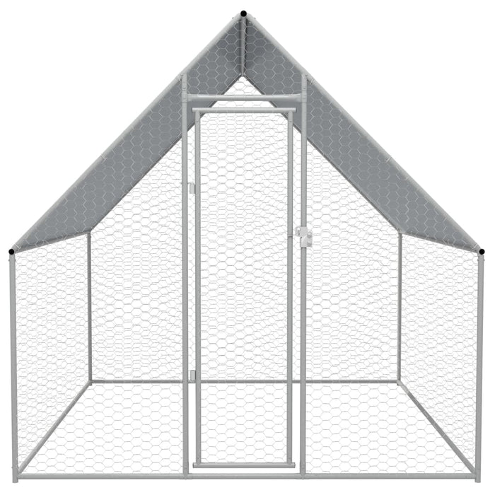 vidaXL || vidaXL Outdoor Chicken Cage Galvanized Steel 6'6"x6'6"x6'3" 170494