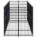 vidaXL || vidaXL Outdoor Dog Kennel Steel 138.9 ft²