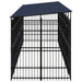 vidaXL || vidaXL Outdoor Dog Kennel with Roof Steel 158.8 sq ft 3097971