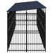 vidaXL || vidaXL Outdoor Dog Kennel with Roof Steel 178.6 sq ft 3097972