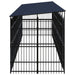 vidaXL || vidaXL Outdoor Dog Kennel with Roof Steel 198.4 sq ft 3097973