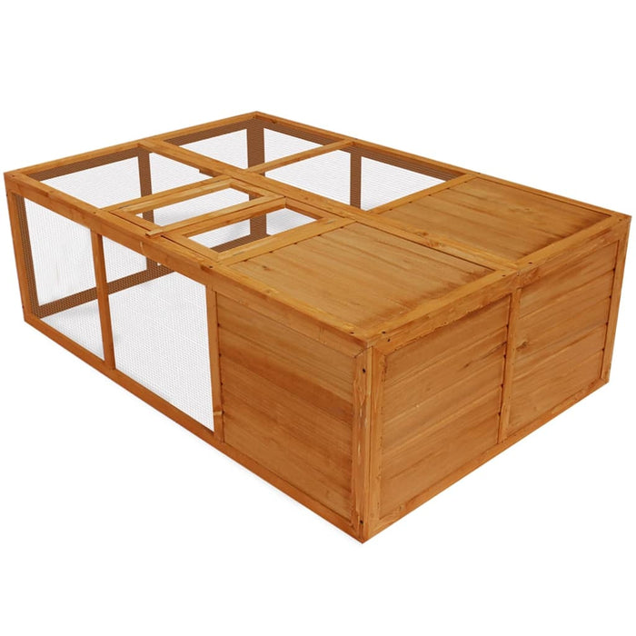 vidaXL || vidaXL Outdoor Foldable Wooden Animal Cage 170221
