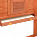 vidaXL || vidaXL Outdoor Rabbit Hutch with Run Brown Solid Fir Wood 170872