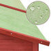 vidaXL || vidaXL Outdoor Rabbit Hutch with Run Red and White Solid Fir Wood 170875
