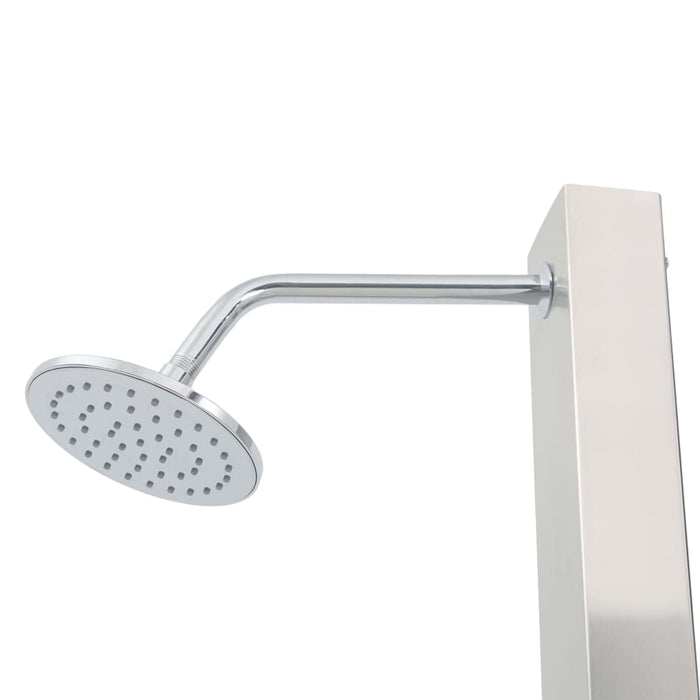 vidaXL || vidaXL Outdoor Shower with Tray WPC Stainless Steel 3051286