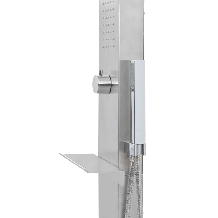 vidaXL || vidaXL Outdoor Shower with Tray WPC Stainless Steel 3051289