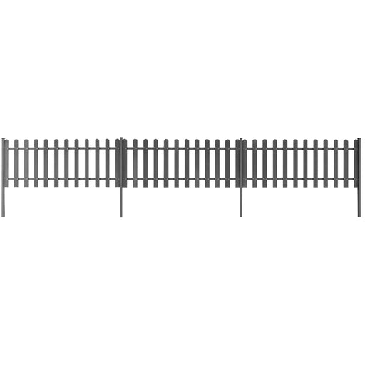 vidaXL || vidaXL Picket Fence with Posts 3 pcs WPC 236.2"x23.6" 42826