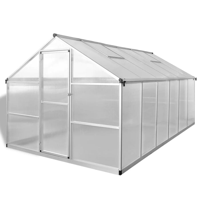 vidaXL || vidaXL Reinforced Aluminium Greenhouse with Base Frame 97.1ft 41320