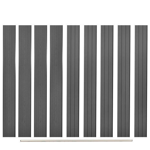 vidaXL || vidaXL Replacement Fence Boards 9 pcs WPC 66.9" Gray 45040