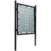 vidaXL || vidaXL Single Door Fence Gate Galvanised Steel 3.28ftx3.28ft Black 145755