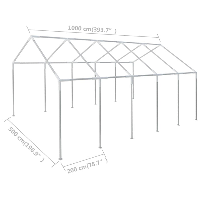 vidaXL || vidaXL Steel Frame for Party Tent 32.8' x 16.4'