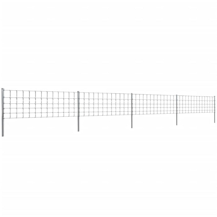vidaXL || vidaXL Step-In Fence with Posts Zinc-coated Iron 164' 31.5/6/11.8 270510