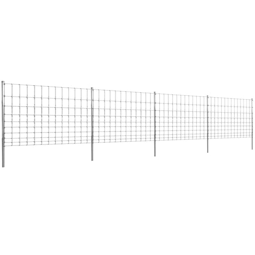 vidaXL || vidaXL Step-In Fence with Posts Zinc-coated Iron 164' 47.2/10/11.8 270512