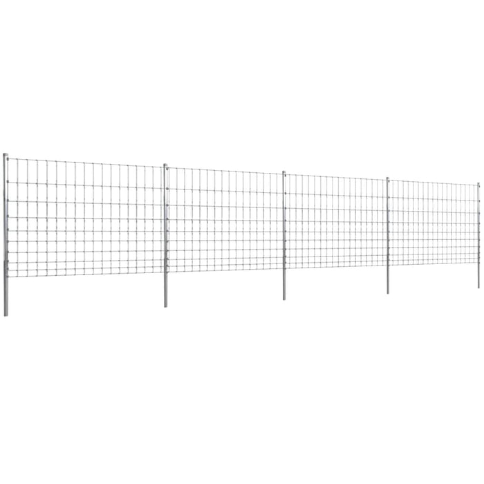 vidaXL || vidaXL Step-In Fence with Posts Zinc-coated Iron 164' 47.2/10/5.9 270516