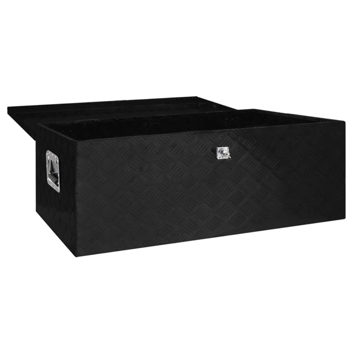 vidaXL || vidaXL Storage Box Black 39.4"x21.7"x14.6" Aluminum