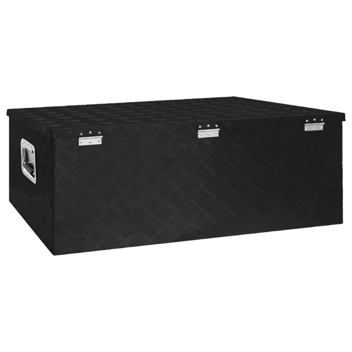 vidaXL || vidaXL Storage Box Black 39.4"x21.7"x14.6" Aluminum