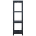 vidaXL || vidaXL Storage Shelf Rack Black 485 lb 35.4"x15.7"x54.3" Plastic 45679