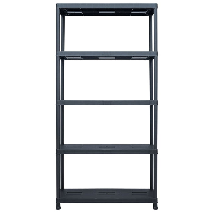 vidaXL || vidaXL Storage Shelf Rack Black 573.2 lb 35.4"x15.7"x70.9" Plastic 45680