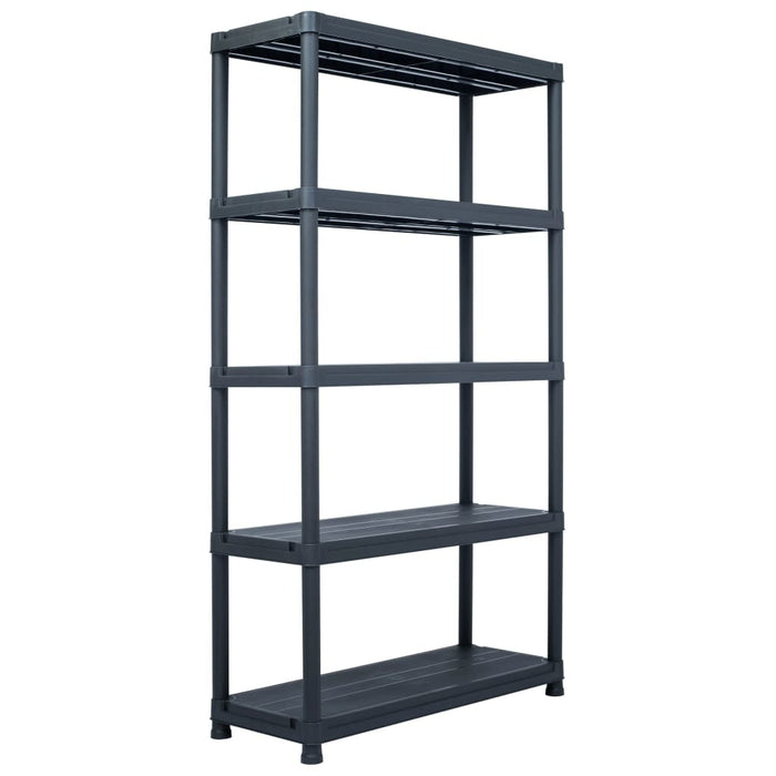 vidaXL || vidaXL Storage Shelf Racks 2 pcs Black 1102.3 lb 39.4"x15.7"x70.9" Plastic 276261