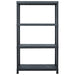 vidaXL || vidaXL Storage Shelf Racks 2 pcs Black 440.9 lb 31.5"x15.7"x54.3" Plastic 276259