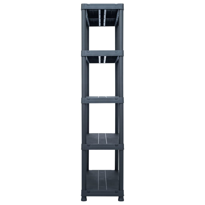 vidaXL || vidaXL Storage Shelf Racks 2 pcs Black 551.2 lb 31.5"x15.7"x70.9" Plastic 276260