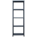 vidaXL || vidaXL Storage Shelf Racks 5 pcs Black 155.1 lb 23.6"x11.8"x70.9" Plastic 276258