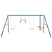 vidaXL || vidaXL Swing Set with Gymnastic Rings and 4 Seats Steel 92315